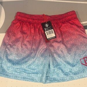 Kids Gradient Red and Blue Shorts